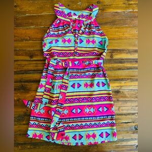 Beautiful Pink and Turquoise Style Dress